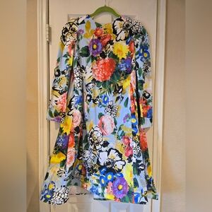 Tish Cox Exquisite Cape Floral Dress Size XS